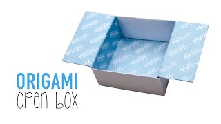 Easy Origami Open Box Tutorial - DIY - Paper Kawaii