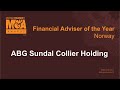 abg sundal collier holding norway financial adviser of the year