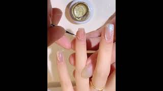 极光蝴蝶搭配猫眼美甲 DIY nail | 趣味DIY 創意手工 #DIY #shorts