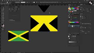Jamaica Flag Drawing Tutorial: Step-by-Step in Adobe Illustrator