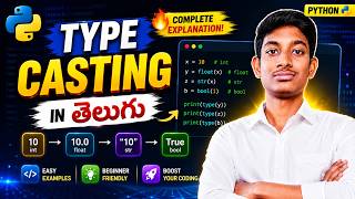 Type Casting in Python Telugu 🔥 | Easy Explanation for Beginners