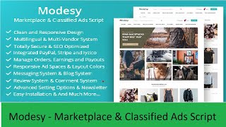 Modesy - Marketplace & Classified Ads Script