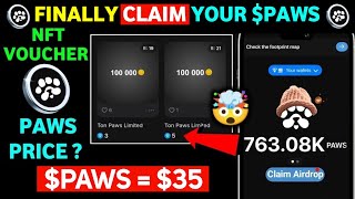 PAWS Airdrop Claim in NFT Vouchers | Paws Airdrop Claim | Paws Airdrop Price