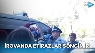 Rusiyanın Ermənistandakı səfirliyi qarşısında etiraz aksiyası keçirilib