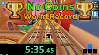 Subway Surfers No Coins 5:36 WORLD RECORD