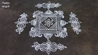 Simple and Easy Rangoli Design 🌹 Festival Rangoli Design 🌹 Geethala Muggulu 🌹Paddu rangoli 🌹