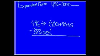 Tutorial: Expanded Form Subtraction