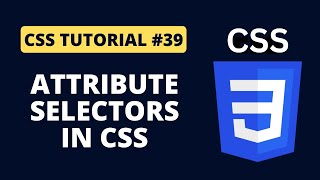 CSS Tutorial #39 - Attribute Selectors in CSS | Programming For Beginners