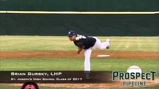 Brian Gursky, LHP, St. Joseph's High School Class of 2017, Pitching Mechanics at 200 fps