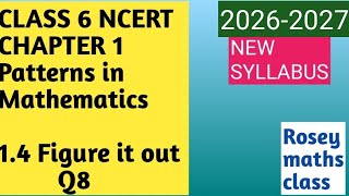 1.4 Q8 Class 6 Patterns in Mathematics/Add up hexagonal numbers#maths #ncert #ganitaprakash