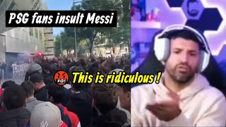 Aguero and Mbappe reaction to PSG fans booing Messi and Neymar