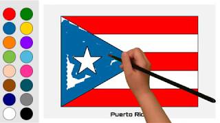 Flag of Puerto Rico - North America