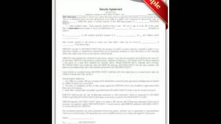 Free Printable "Security Agreement" Forms