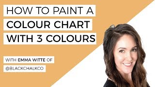 How To Paint A Watercolour Colour Chart with Only 3 Colours
