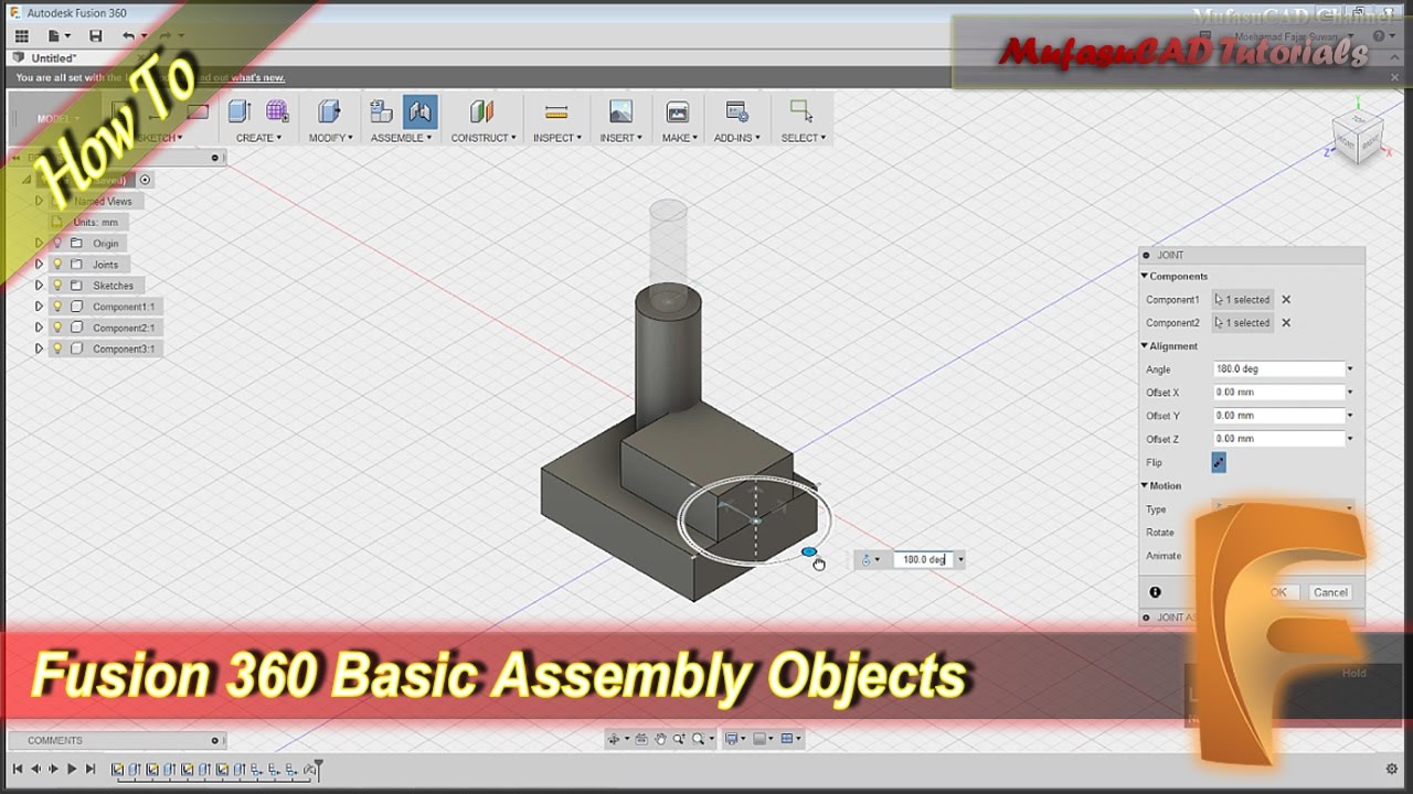 Fusion 360 How To Assembly Objects - YouTube