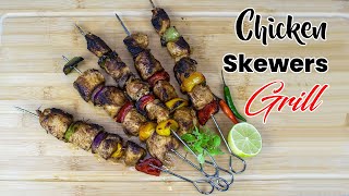 Grilled Chicken यसरि बनाउनुस | Chicken Skewers Grill | BBQ Chicken Grill Recipe