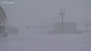 Winter storm warning in effect as another round of snow hits East Coast