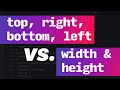 Width & Height vs. Positioning properties (top, right, bottom, left)