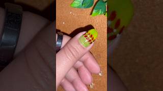 💚💚💚❤️❤️❤️Green Nail Art design ##naildesign #nails #nailart #shortvideo #nailtutorial