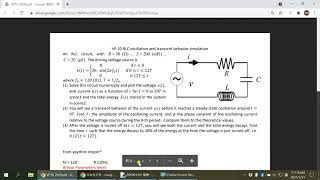 vpython10 RLC oscillation and transient behavior simulation