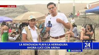 Chorrillos: colocan arena en playa La Herradura (2/2)