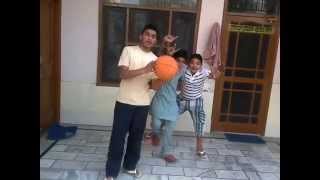 Three stunts of football with basketball | THE GHOLIA KALAN