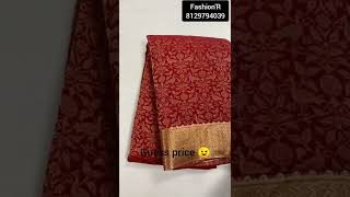 pure crepe brocade handloom silk saree with price details Silkmark Certified| Booking started..