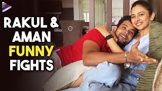 Rakul & Aman Preet Funny Fights | Rakul Preet Singh Wishes Raksha Bandhan | Telugu FilmNagar