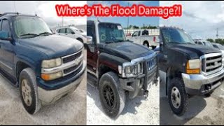 Copart Walk Around: Hurricane Ian Flooded Suburban, H3, F350