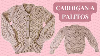 Cardigan a Palitos Size XS ó S Parte 1