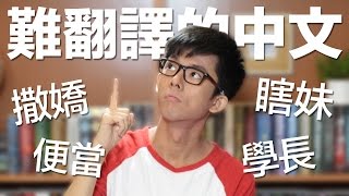 便當? 撒嬌? 超難翻譯成英文的中文! // Difficult Chinese Words to Translate #2