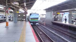 【小田原～高崎間各駅停車】上野東京ライン高崎線直通普通高崎行きE233系3000番台E-56編成+E-03編成15両　横浜駅発車