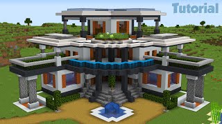 Minecraft: How to Build a Large Modern House Tutorial (Easy) #29