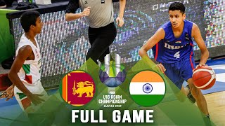 Sri Lanka v India | Full Basketball Game | FIBA U16 Asian Championship 2023