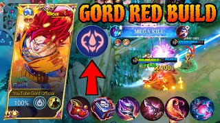 GORD BUFFED + RED BUILD🔥 BUILD GORD TOP GLOBAL - MOBILE LEGENDS