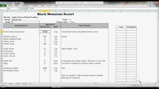 How To Make Excel Recipes Scalable