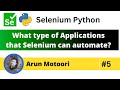 What type of Applications that Selenium can automate? (Selenium Python - Part 5)