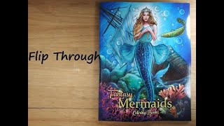 Fantasy Mermaids Coloring Book flip through - Colormood Books