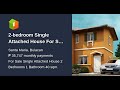 2-bedroom Single Attached House For Sale in Santa Maria Bulacan