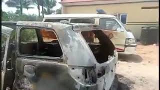 Aftermath Of Awo-Idemili Police Station, Orsu LGA After An Attack By Unknown Gunmen - BBC Igbo