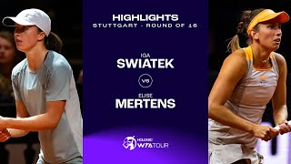 Iga Swiatek vs. Elise Mertens | 2024 Stuttgart Round of 16 | WTA Match Highlights