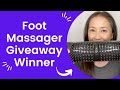 Foot Massager Giveaway winner