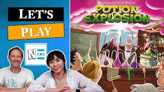 Let's Play POTION EXPLOSION: Teach and Full Playthrough - Board Game Video