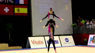 Gymnastics - FIG Acro World Cup Maia 2013 - BEL WG Balance - Ineke Laure Julie