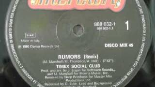 Timex Social Club - Rumors (Remix) 1986