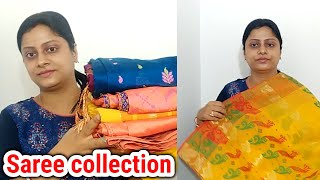 My Saree Collection Under Rs 1500 /  Katha Stitch Saree, Dhakai Jamdani Saree