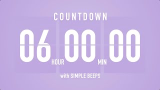 6 Hour Countdown Timer โณ Flip Clock with Bell Alerts ๐๐