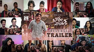 #BheemlaNayak Release Trailer Reaction Mashup | Pawan Kalyan, Rana Daggubati | #DheerajReaction |