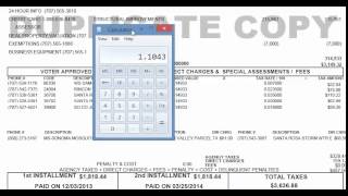 How to calculate property taxes in CA