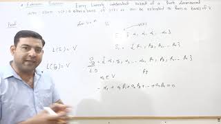 Linear algebra - 20 ,Basis and dimension, Dimension of a vector space , Proof of Extension theorem